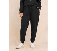 Evans Evans Black Luxe Zip Pocket Joggers
