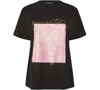 Evans Evans Black Short Sleeve Modal Rich T-Shirt
