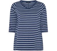 Evans Evans Blue V-Neck Slub T-Shirt