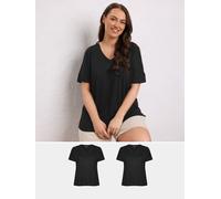 Evans Evans Lot de 2 t-shirts riches en modal à col en V