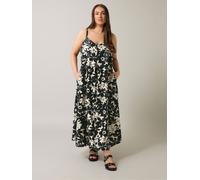 Evans Evans Natural Pleated Swing Containing Dress Natural EU 50-52 (UK 22-24)