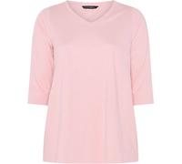Evans Evans Pink V-Neck Slub T-Shirt