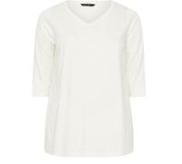 Evans Evans White V-Neck Slub T-Shirt