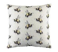Evans Lichfield Bee You Repeat Coussin Garni de Polyester Blanc 43 x 43 cm
