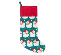 Evans Lichfield Chaussette de Noël en Velours imprimé Père Noël Vintage