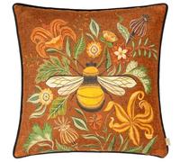 Evans Lichfield Coussin passepoilé en Polyester Chenille Hawthorn Bee