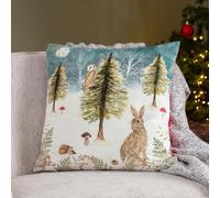 Evans Lichfield Coussin rembourré en Velours avec Motif Hibou de Noël