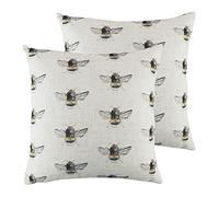 Evans Lichfield Coussins de répétition Bee Happy, Blanc, 43 x 43cm