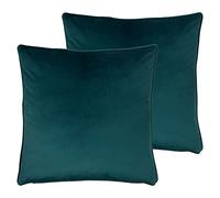 Evans Lichfield Coussins remplis de Plumes d'opulence Twin Pack, Polyester, Sarcelle, 55 x 55cm