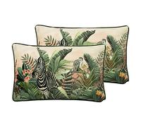 Evans Lichfield Coussins remplis de Polyester de Météara (Pack Twin), Polyester, Zebra