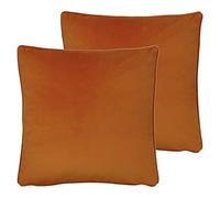 Evans Lichfield Coussins remplis d'opulence Twin Pack Polyester, Mandarine, 55 x 55cm