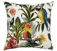 Evans Lichfield Couverture de Coussin d'extérieur perroquets, Multi/Sarcelle, 43 x 43cm