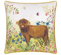 Evans Lichfield Daisy Hill Agnes Coussin rempli de Polyester imprimé - Multicolore/Tan - 45x45cm
