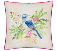 Evans Lichfield Daisy Hill Bluebird Coussin rempli de Polyester imprimé - Multicolore/Rose - 45x45cm