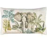 Evans Lichfield - Eléphant - Housse de coussin "Kenya" RV2634 (Taille unique) (Beige/Vert/Gris)