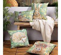 Evans Lichfield Grove Lot de 2 Coussins d'extérieur Garnis en Polyester Motif hérisson