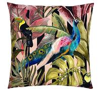 Evans Lichfield Housse de Coussin d'extérieur Toucan et Paon - Multicolore - 43 x 43 cm