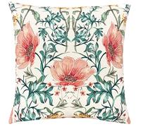 Evans Lichfield Housse de Coussin Heritage Pivoine, Velours, Corail, 43 x 43cm