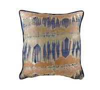 Evans Lichfield Housse de Coussin Inca, Velours Polyester, Bleu Marine, 43 x 43cm