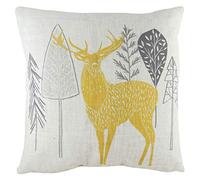 Evans Lichfield Housse de Coussin Motif cerf Naturel 43 x 43 cm