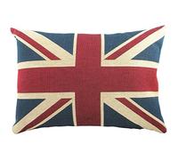 Evans Lichfield Housse de Coussin Union Jack en Coton, Multicolore, 46 x 32 cm