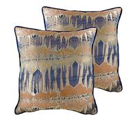 Evans Lichfield Inca Twin Pack Polyester Rempli Coussins, Royal, 43 x 43cm
