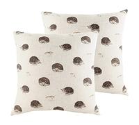 Evans Lichfield Les hérissons d'Oakwood répètent des Coussins remplis de Polyester à Double Pack, Multi, 43 x 43cm