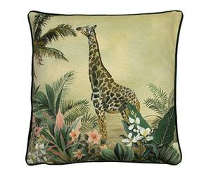 Evans Lichfield Manyara Coussin rembourré en Velours passepoilé Motif Girafe