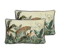 Evans Lichfield Météara Coussins remplis de Polyester (Pack jumelées), Polyester, léopard