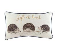 Evans Lichfield Oakwood Coussin Garni de Plumes Motif hérissons, Polyester, Multicolore, 30 x 50cm