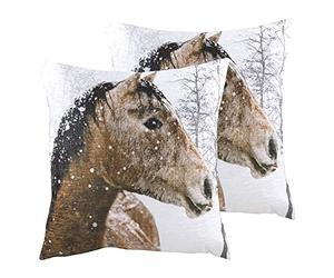 Evans Lichfield Photo Coussins remplis de Polyester pour Chevaux (Paquet jumeau), Multi, 43 x 43cm