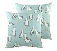 Evans Lichfield Seagulls Marins Twin Pack Coussins remplis de Plumes, Coton, Sasurf, 43 x 43cm