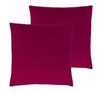 Evans Lichfield Sunningdale Feather Filled Cushions (Twin Pack), Polyester, Cerise