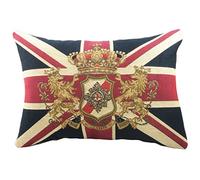Evans Lichfield UJACKLI/3CC/MUL Housse de Coussin Motif Lion Union Jack Multicolore 46 x 32 cm