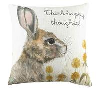 Evans Lichfield Woodland Hare Thoughts Coussin Garni de Polyester Multicolore 43 x 43 cm