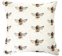 Evans Litchfield Housse de Coussin Bee Happy Repeat Blanc 43 x 43 cm