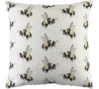 Evans Litchfield Housse de Coussin Motif Abeille Blanc 43 x 43 cm