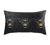 Evans Litchfield Housse de Coussin Motif Abeille dorée Noir 30 x 50 cm