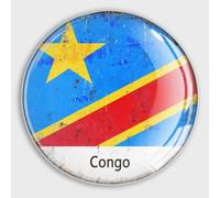 Evans1nism Aimants en verre avec drapeau du Congo It's in My DNA - Petits aimants amusants pour tableau blanc, cuisine et bureau