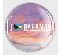 Evans1nism Aimants en verre pour réfrigérateur avec drapeau des Bahamas - Aimants puissants pour réfrigérateur, drapeaux de campagne - Aimants de réfrigérateur pour école, maison, cuisine, bureau,