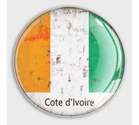 Evans1nism Aimants magnétiques en verre avec drapeau de la Côte d'Ivoire It's in My DNA pour réfrigérateur, tableau blanc pour réfrigérateur, drapeaux de pays, aimants puissants pour école, maison,