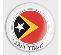 Evans1nism Aimants magnétiques en verre pour réfrigérateur - Drapeau du Timor oriental - Pour bureau, tableau blanc et maison - Motif drapeau patriotique