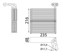 MAHLE AE 289 000S Évaporateur de climatisation