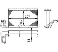 Évaporateur de climatisation AE 68 000P MAHLE pour BMW ALPINA