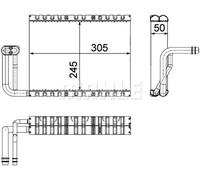 MAHLE AE 88 000P Évaporateur de climatisation