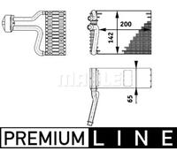 Évaporateur de climatisation arrière AE 66 000P MAHLE pour MERCEDES-BENZ VIANO