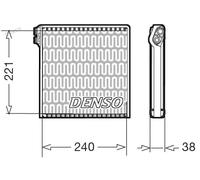 Évaporateur de climatisation DEV09102 DENSO pour FIAT DUCATO Autobus/Autocar