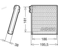 Denso Évaporateur de climatisation DEV09103 pour FIAT DUCATO Autobus/Autocar