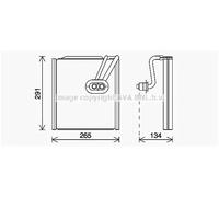 Évaporateur de climatisation KAV292 AVA QUALITY COOLING pour HYUNDAI KIA