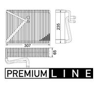 Évaporateur de climatisation MAHLE AE 87 000P